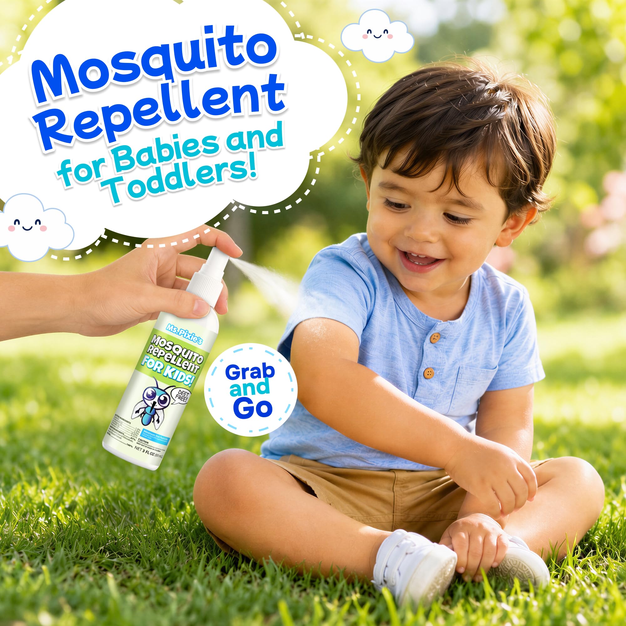 Ms. Pixie's Mosquito Repellent for Kids mint scent detail