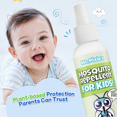 Ms. Pixie's Mosquito Repellent for Kids packaging back view