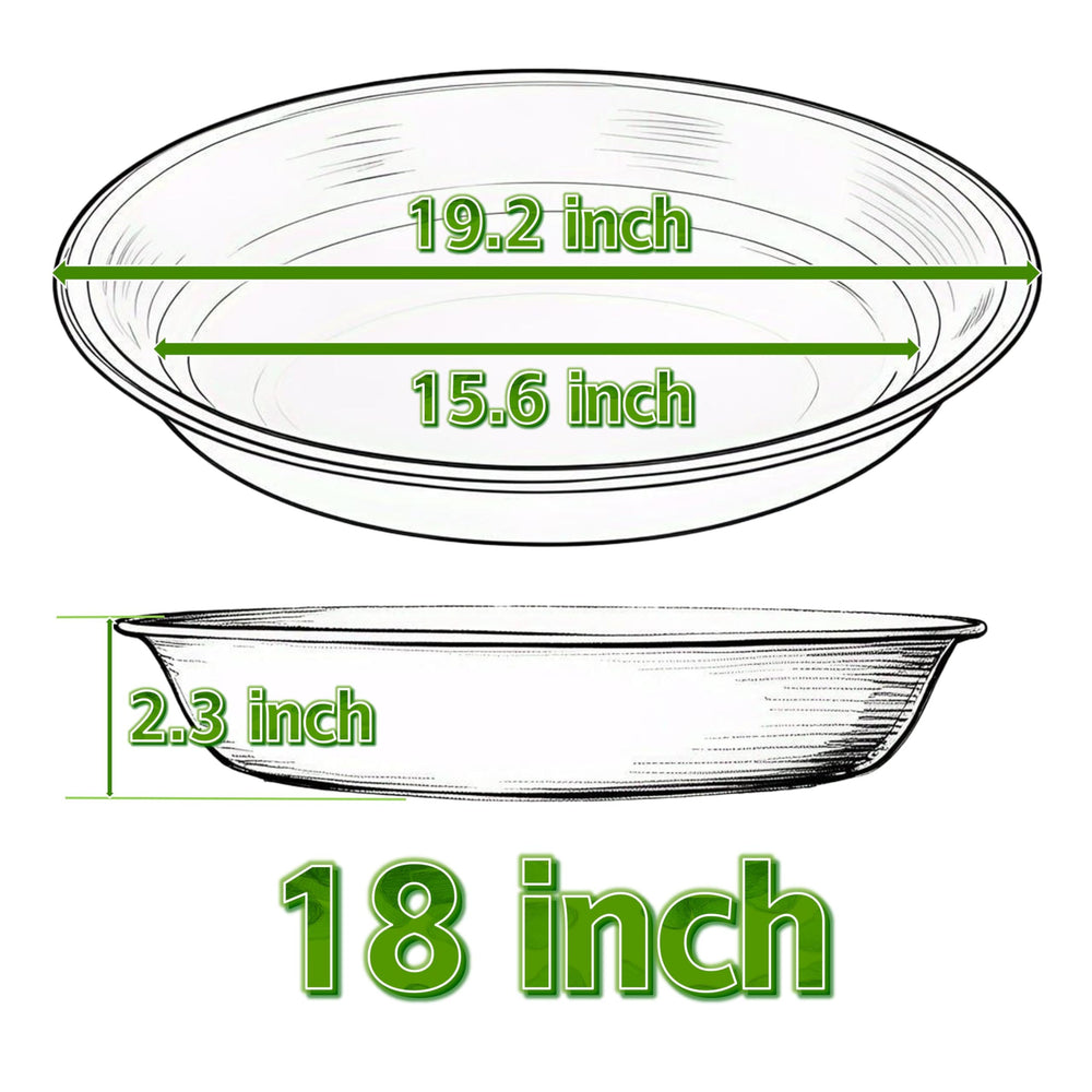 MSKIAUO plant saucer showing waterproof design and depth