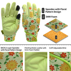 MSUPSAV Garden Gloves back view with stretchable spandex design