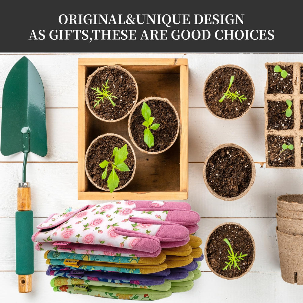 MSUPSAV Garden Gloves displayed with a gardening tool