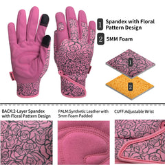 MSUPSAV Garden Gloves palm with foam padding