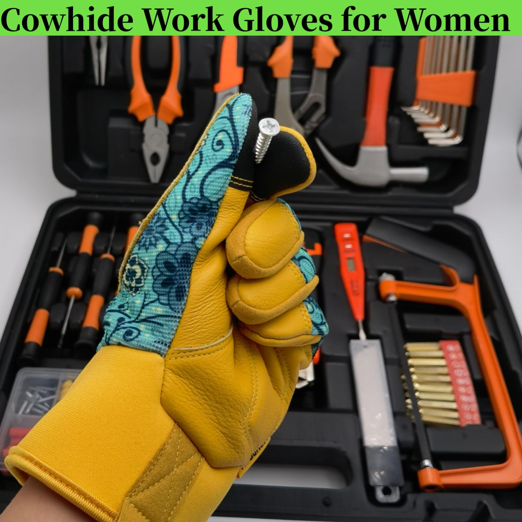 MSUPSAV Gardening Gloves for Women, Blue, Small, touchscreen feature