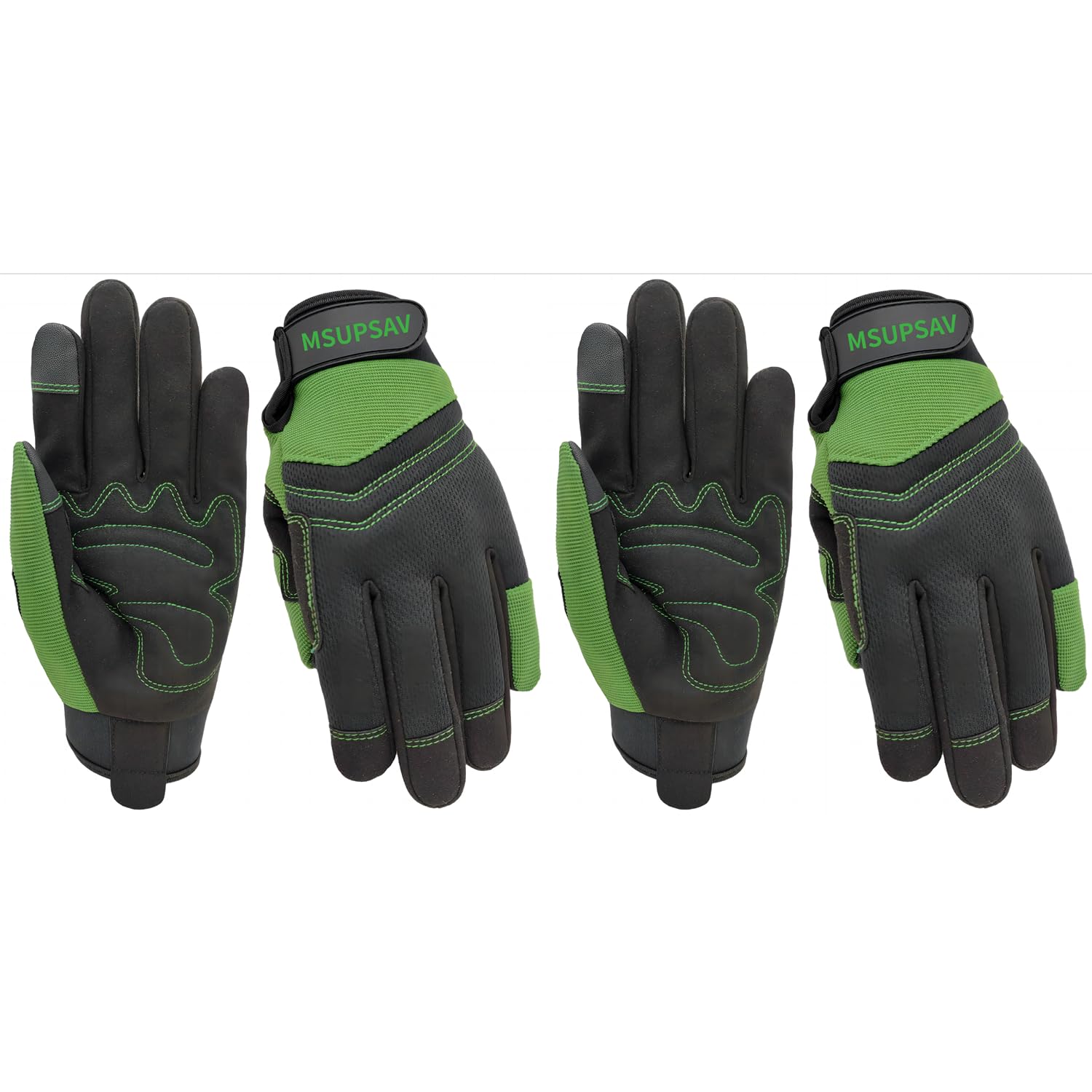 MSUPSAV Gardening Gloves green medium front view