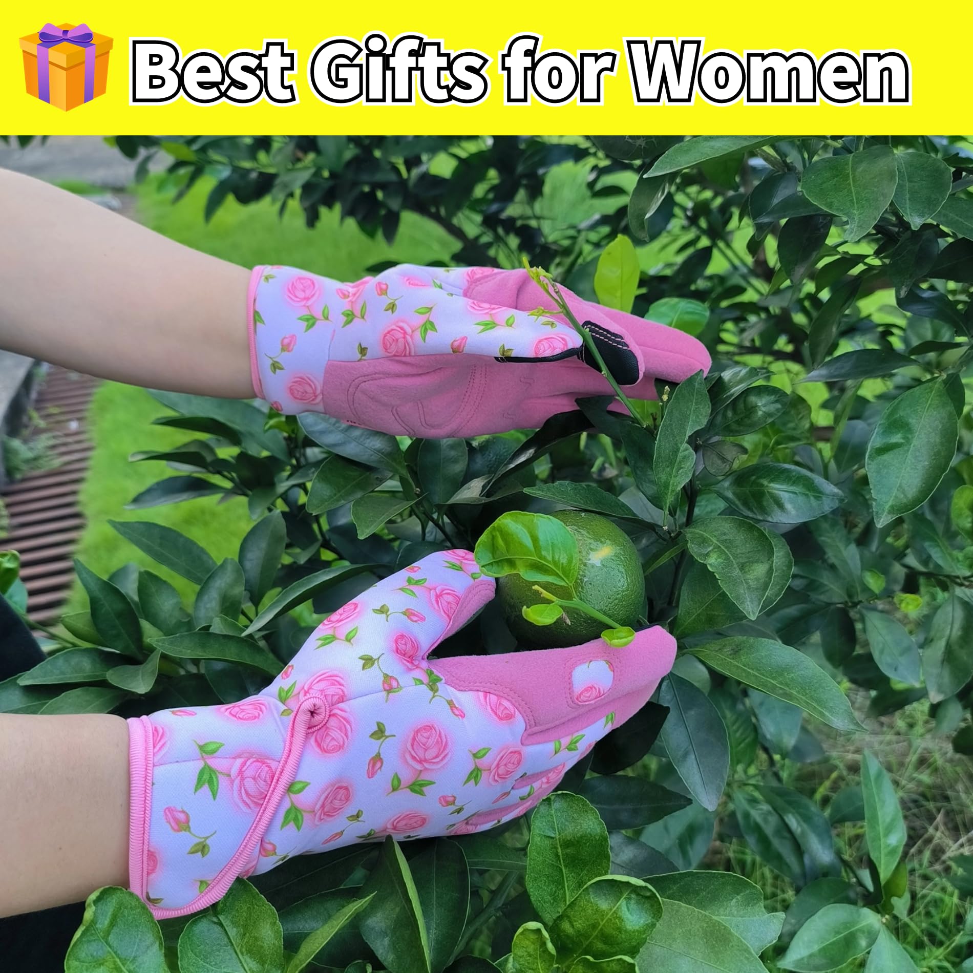 MSUPSAV Gardening Gloves in a lifestyle gardening scene