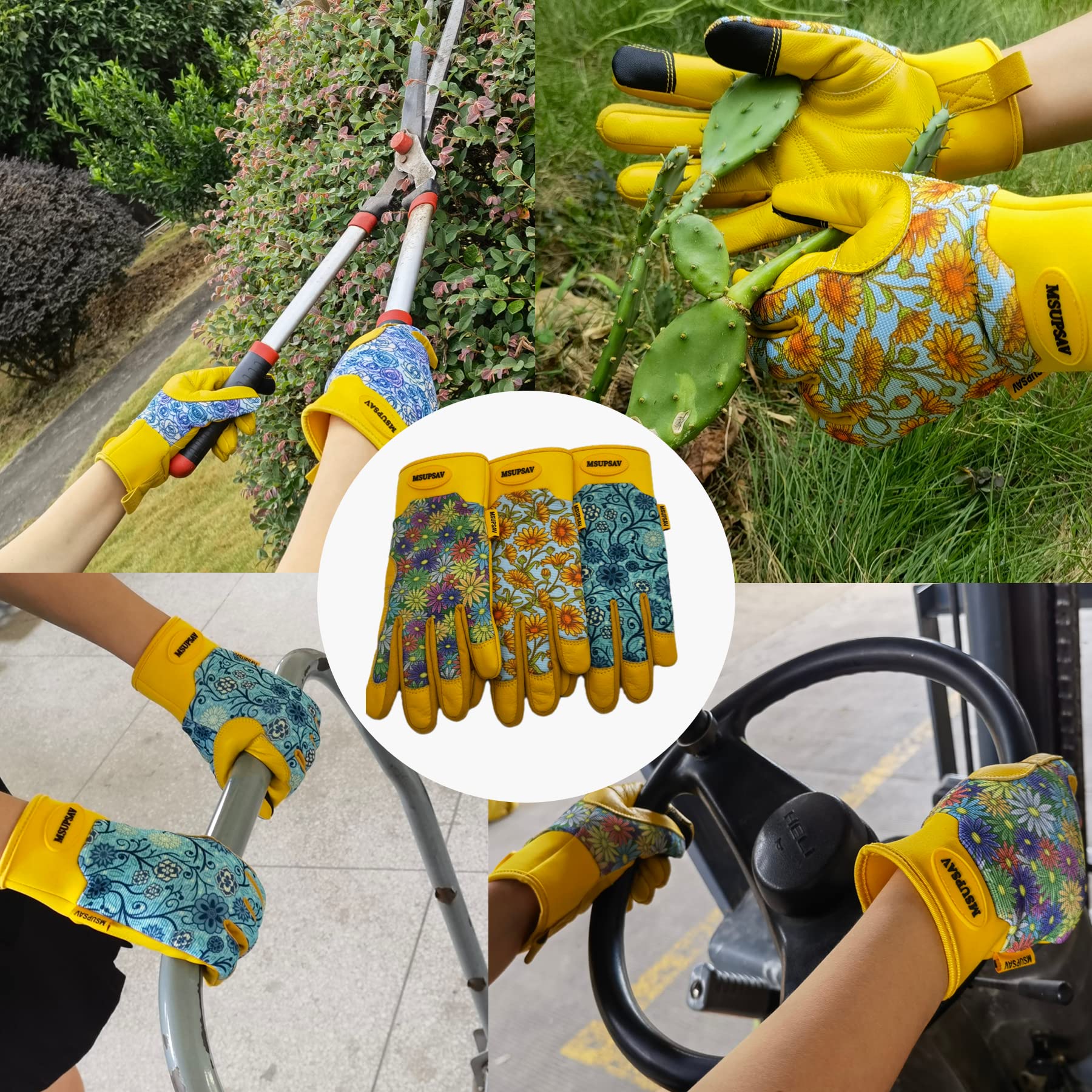 MSUPSAV Gardening Gloves in action, user gardening