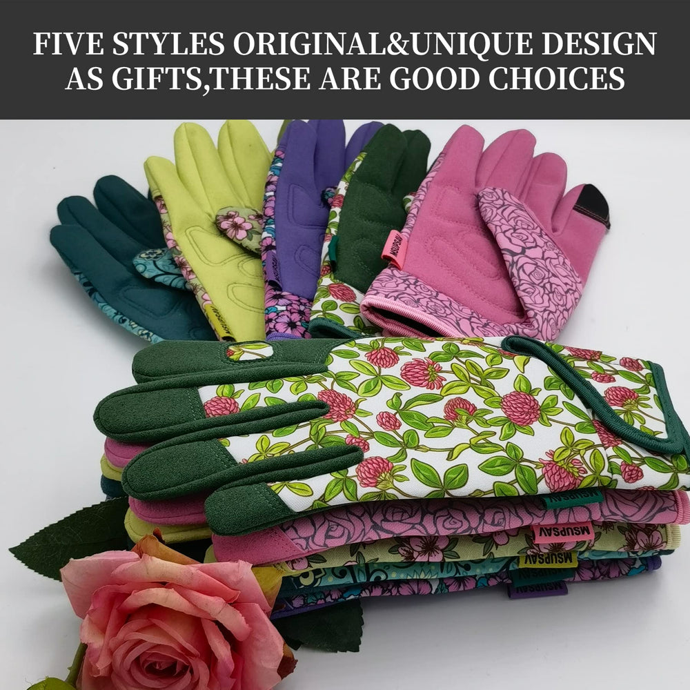 MSUPSAV Gardening Gloves Large Chartreuse palm view
