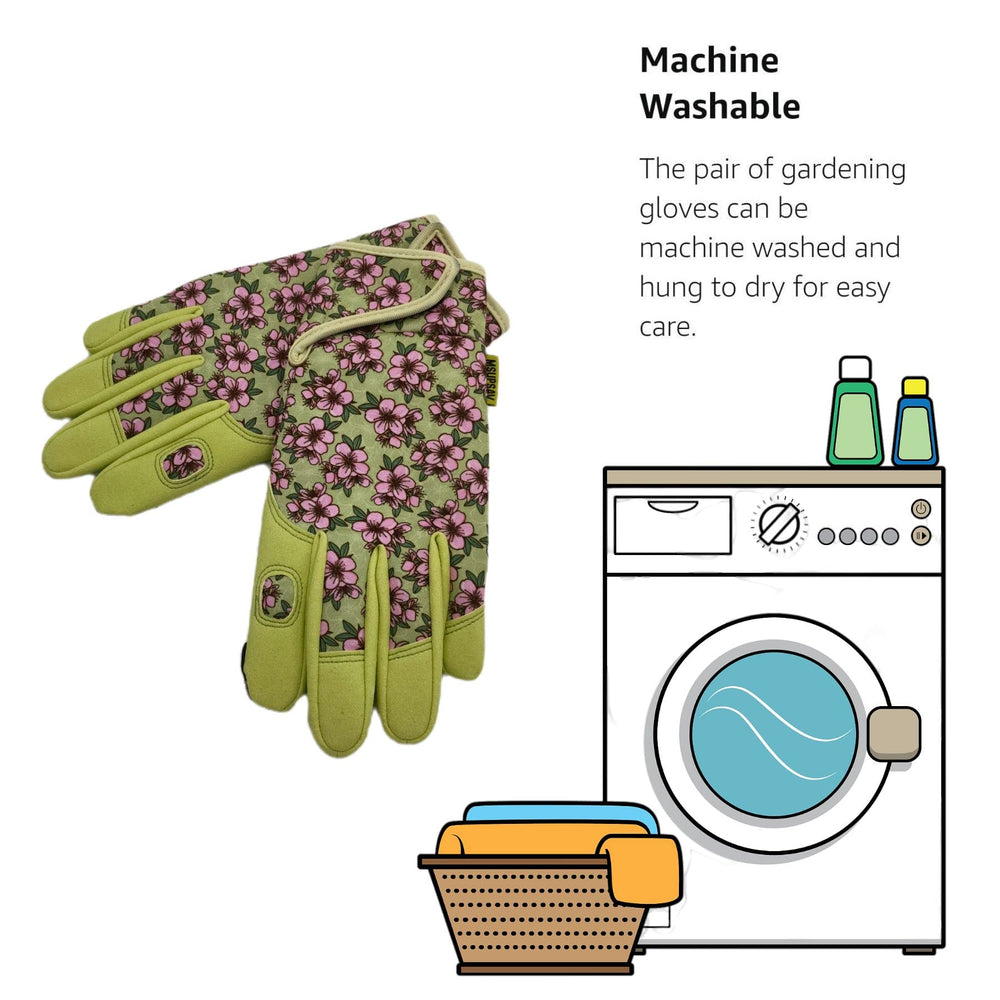 MSUPSAV Gardening Gloves Large Chartreuse side view