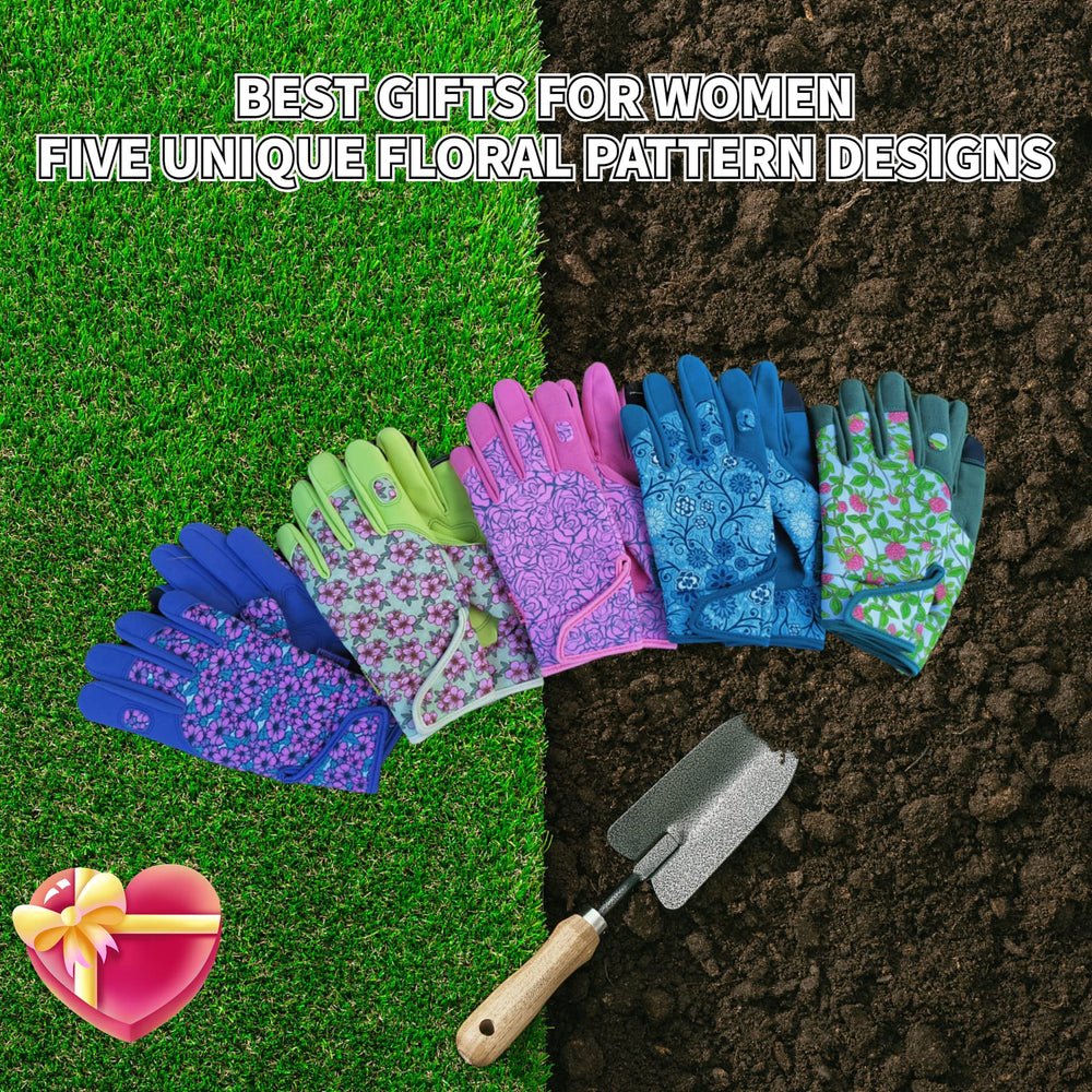 MSUPSAV Gardening Gloves Large Chartreuse with touchscreen feature
