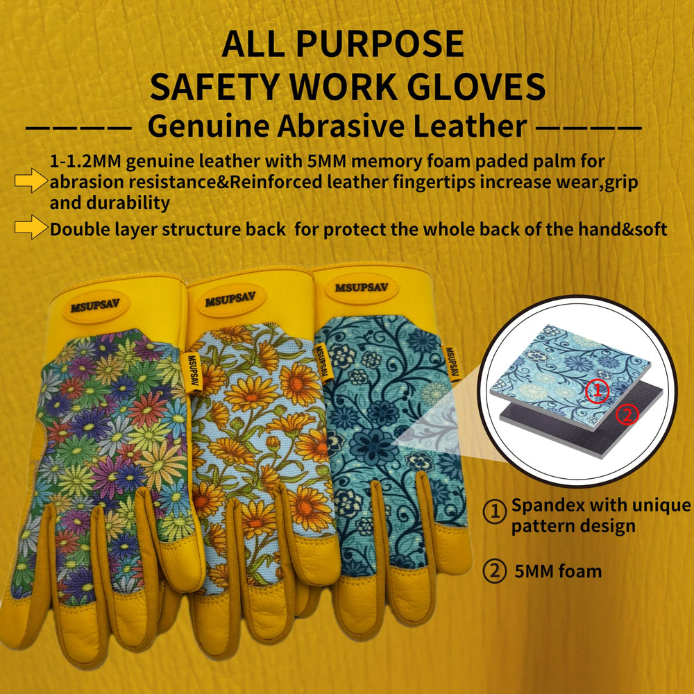 MSUPSAV Gardening Gloves large size palm view