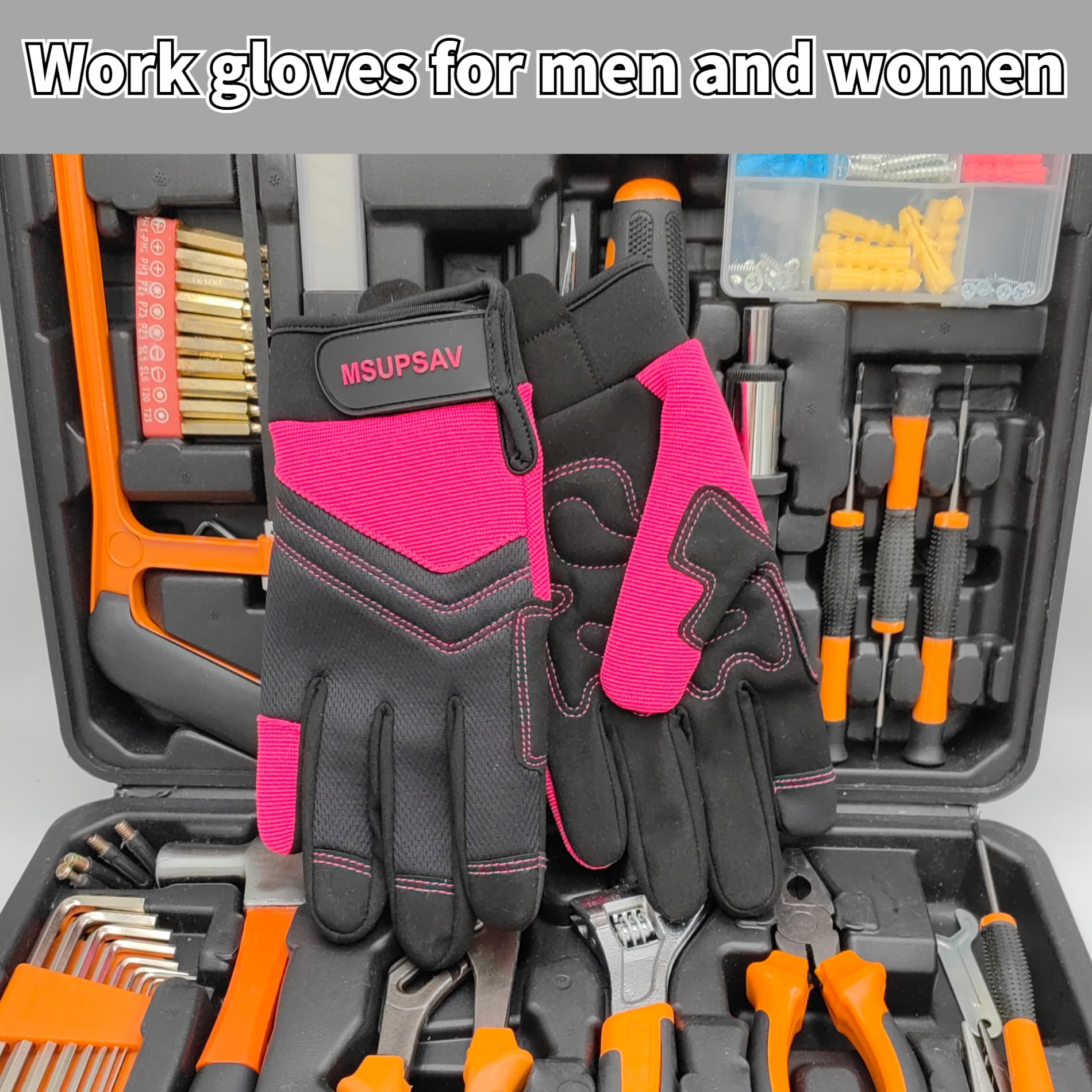 MSUPSAV Gardening Gloves on a woman gardening