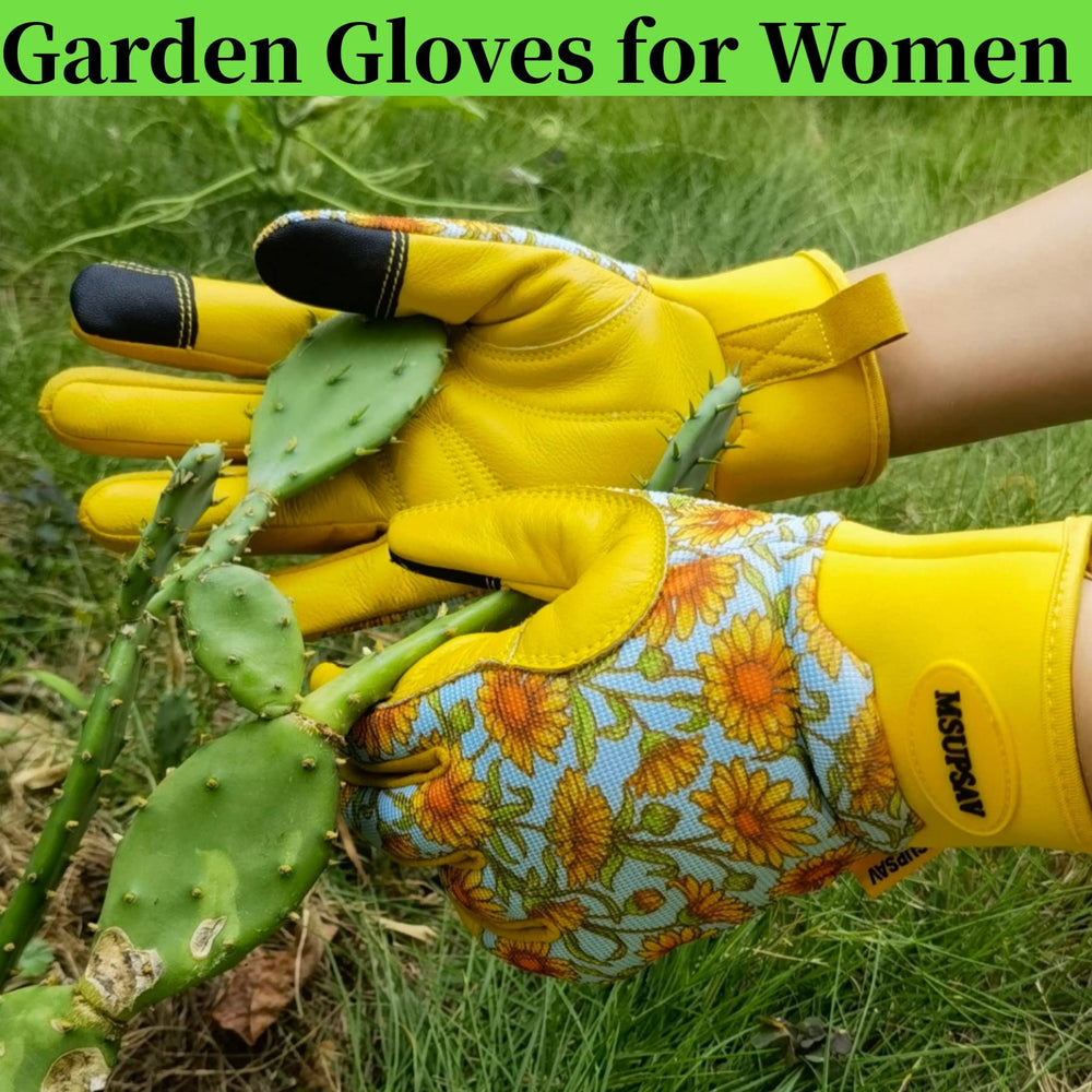 MSUPSAV Gardening Gloves on hands during gardening