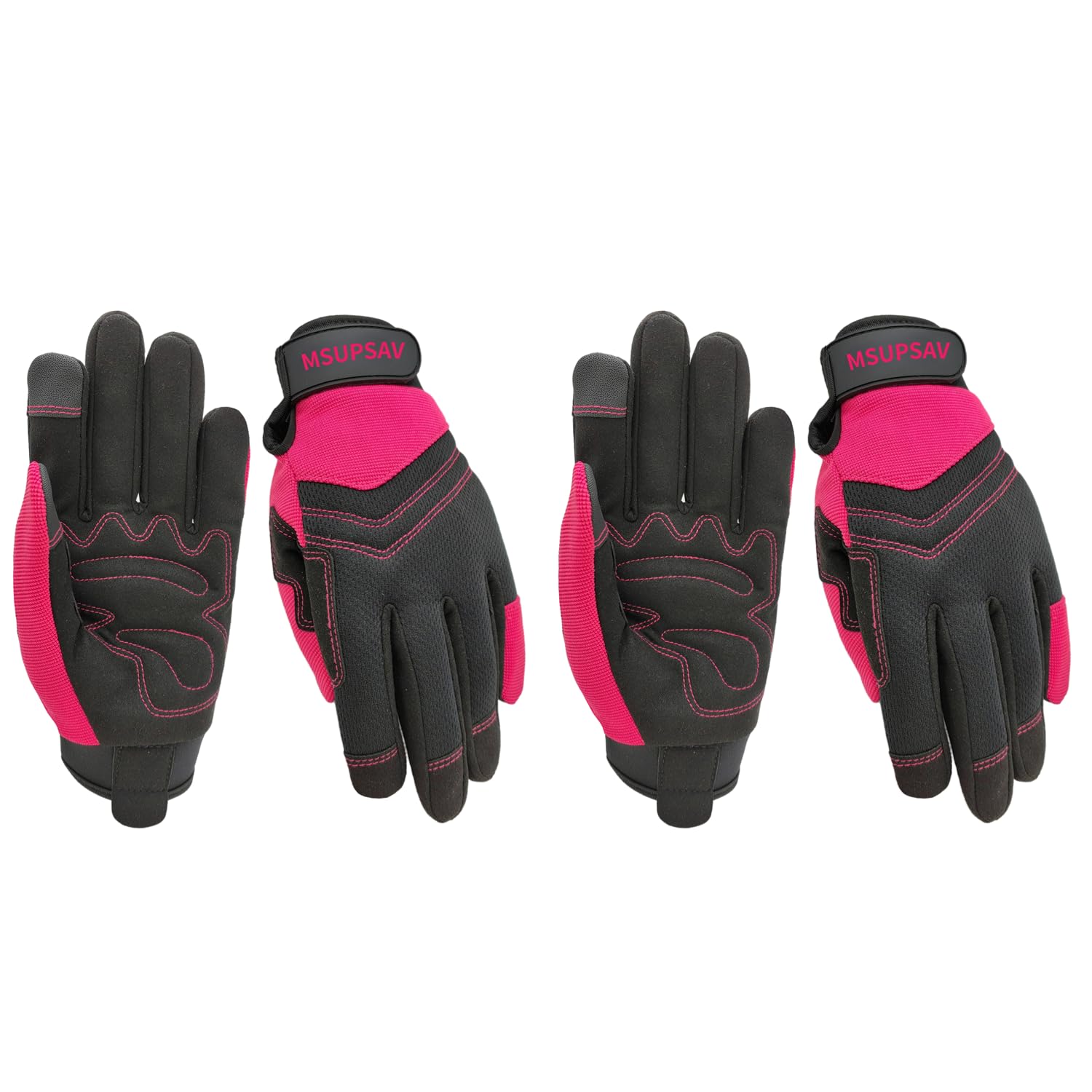 MSUPSAV Gardening Gloves pink pair front view