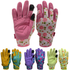 MSUPSAV Gardening Gloves pink palm front view