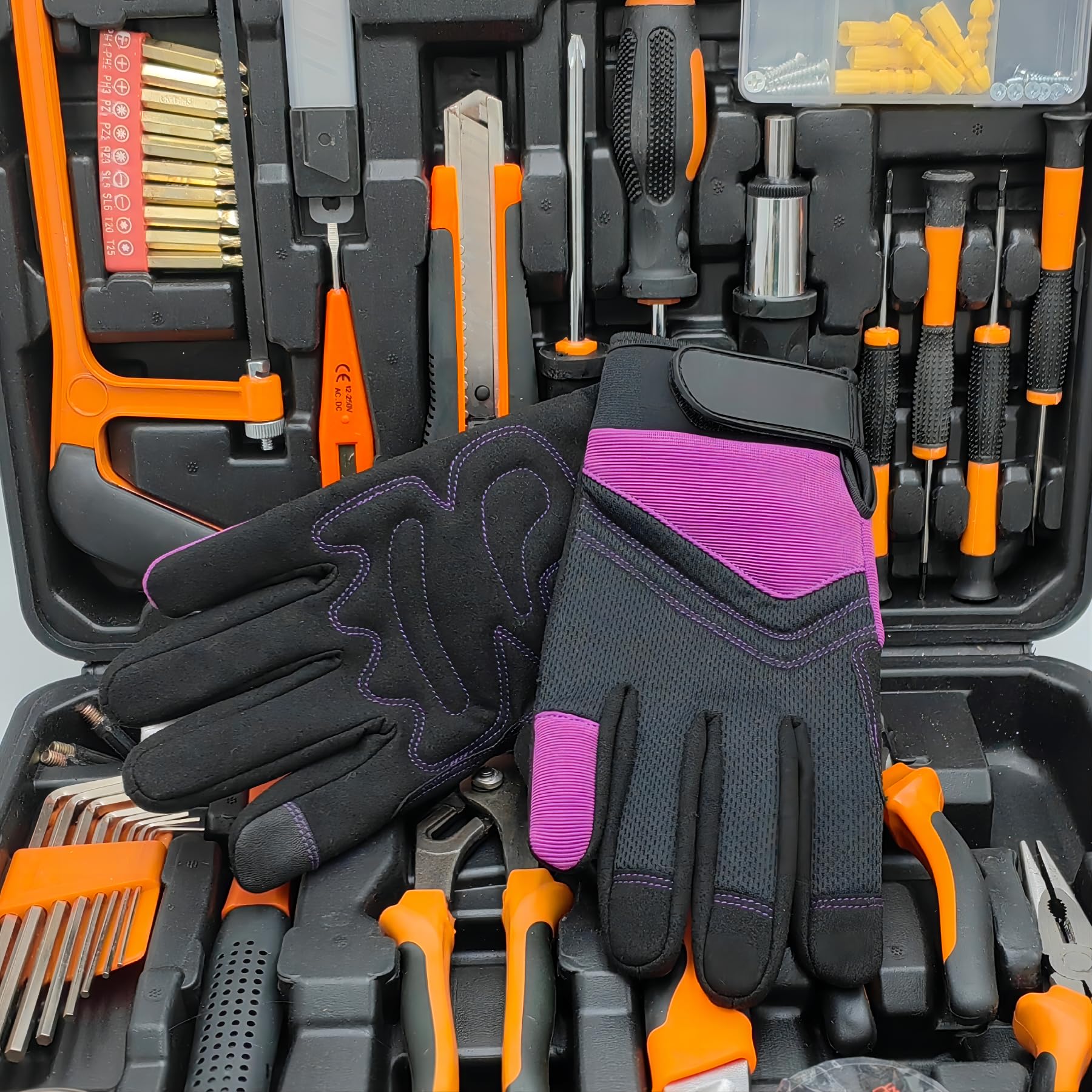 MSUPSAV Gardening Gloves purple packaging