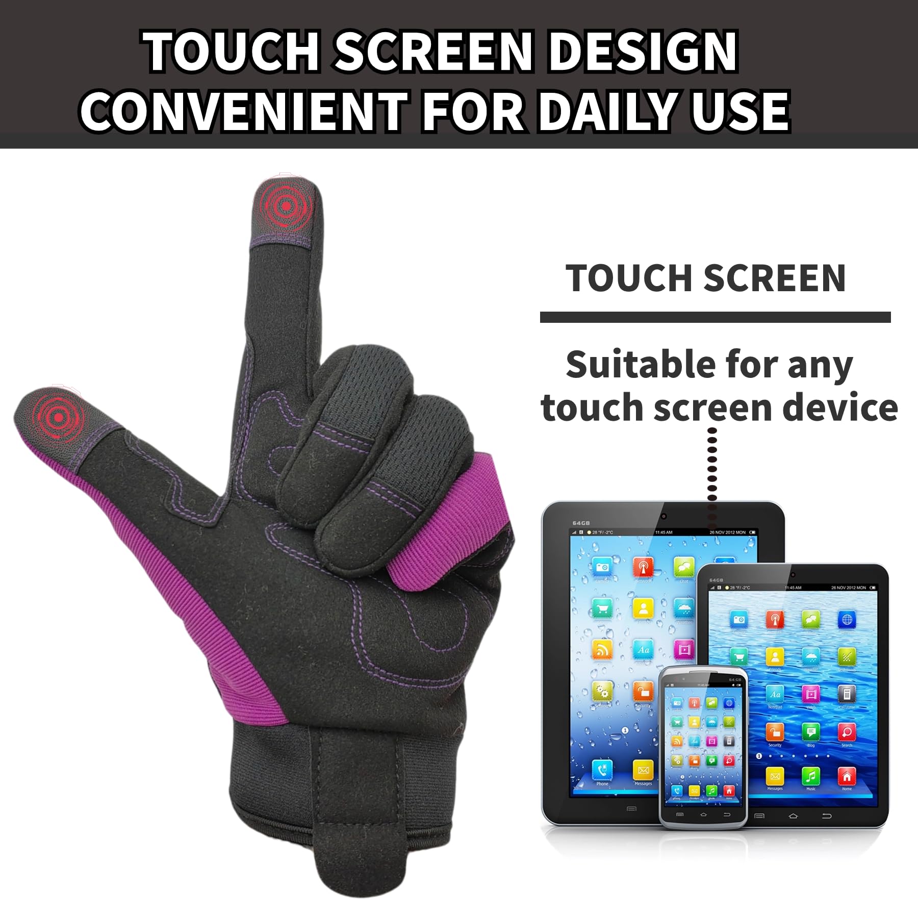 MSUPSAV Gardening Gloves with touchscreen feature