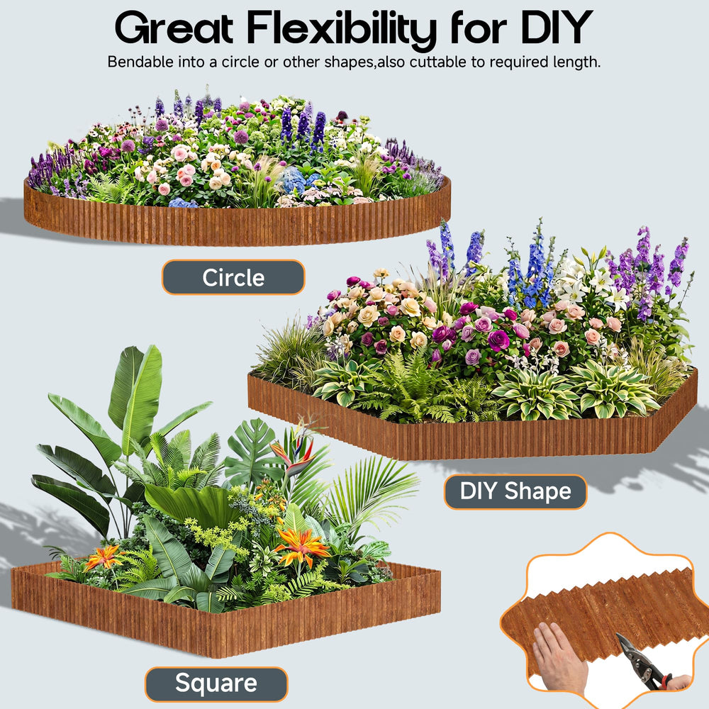 MTART Corrugated Metal Edging displayed outdoors