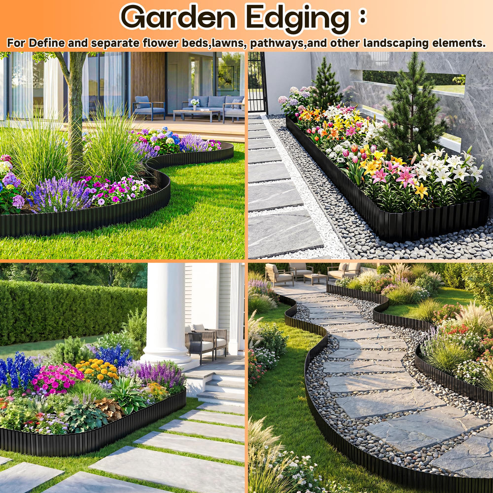 MTART Corrugated Metal Garden Edging length showing flexibility
