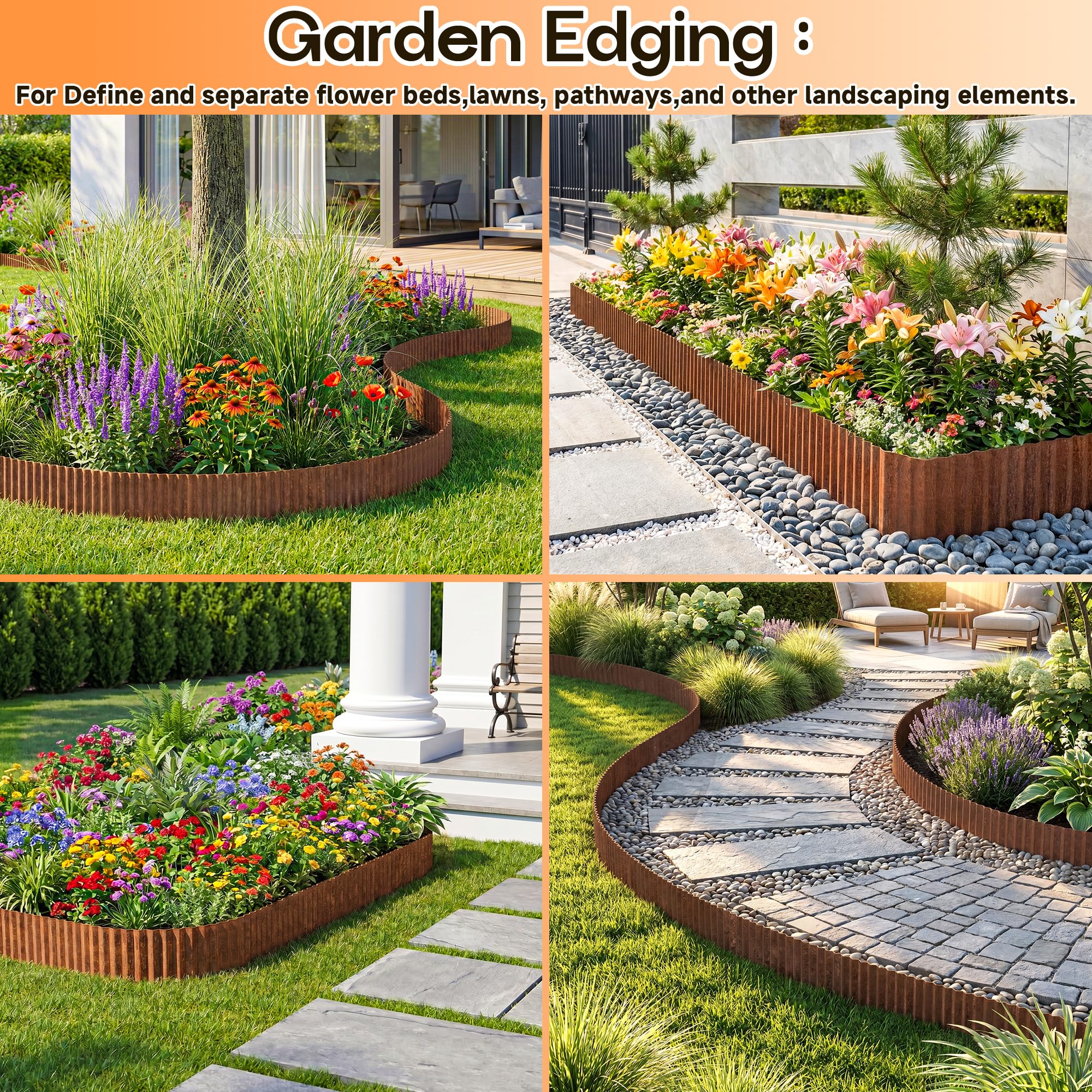 MTART garden edging packaging and dimensions