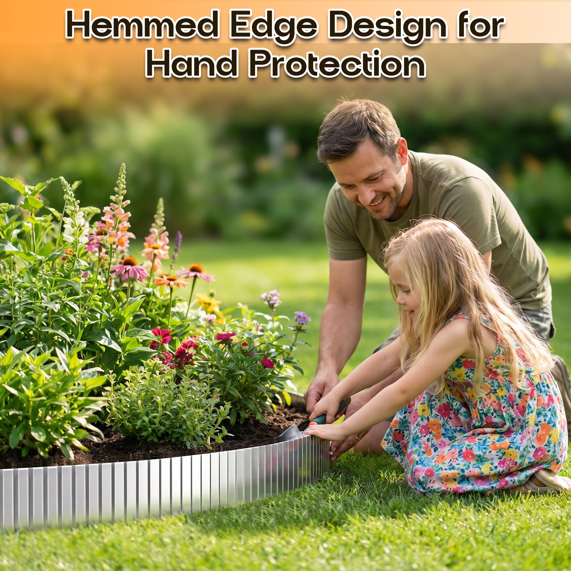 MTART Metal Garden Edging displayed in a modern garden