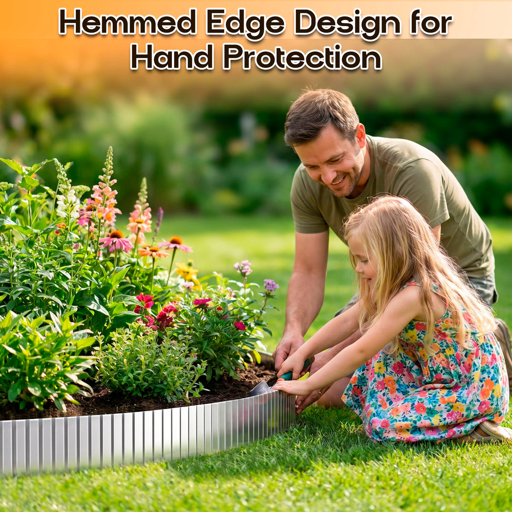 MTART Metal Garden Edging displayed in a modern garden