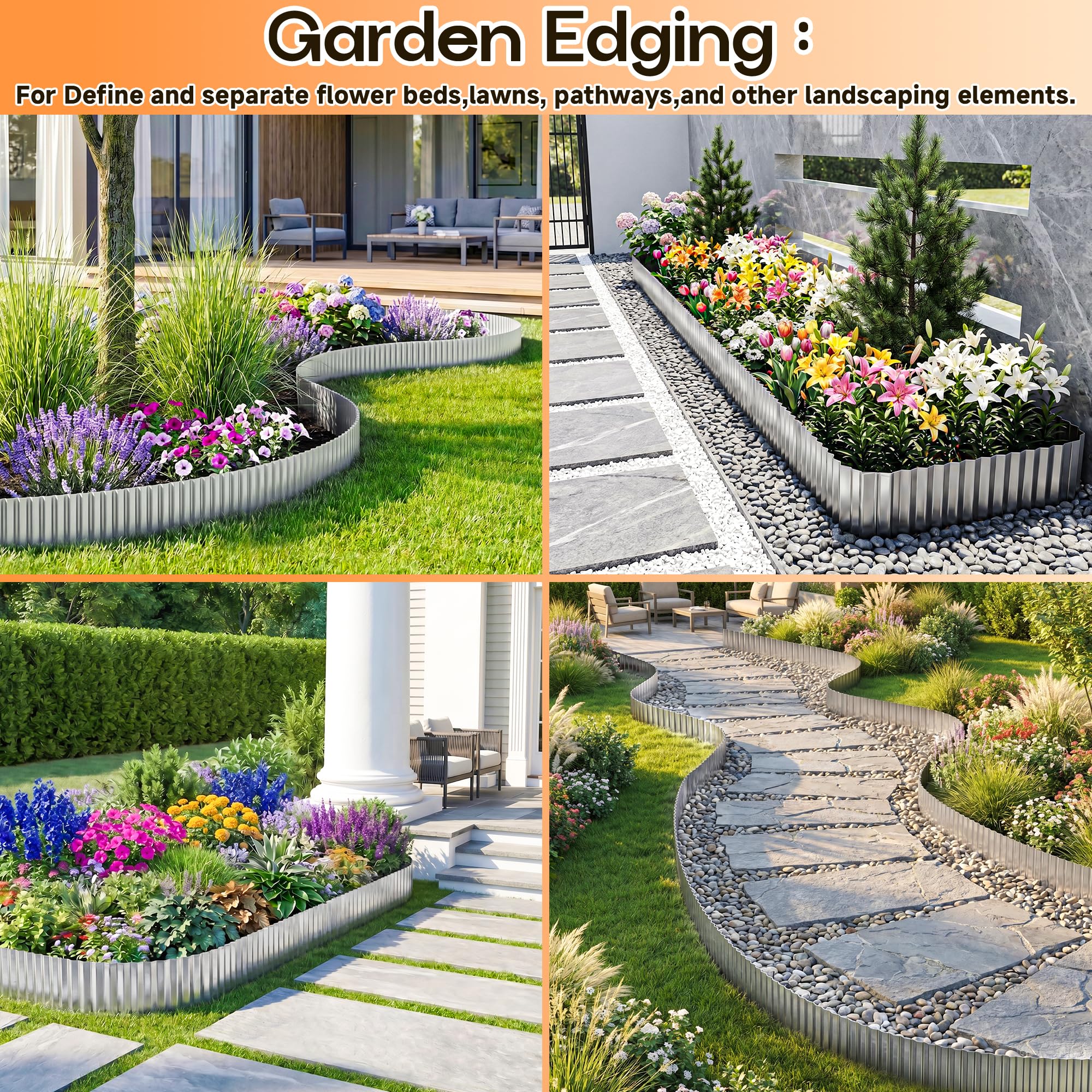MTART Metal Garden Edging showing flexibility for custom designs