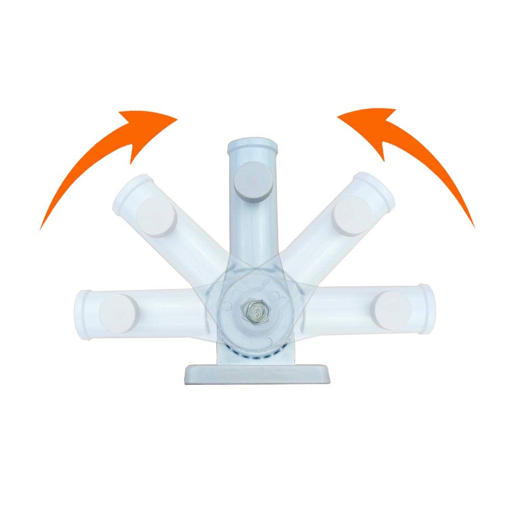 MTB Supply flag pole bracket side view showing adjustable wing nut
