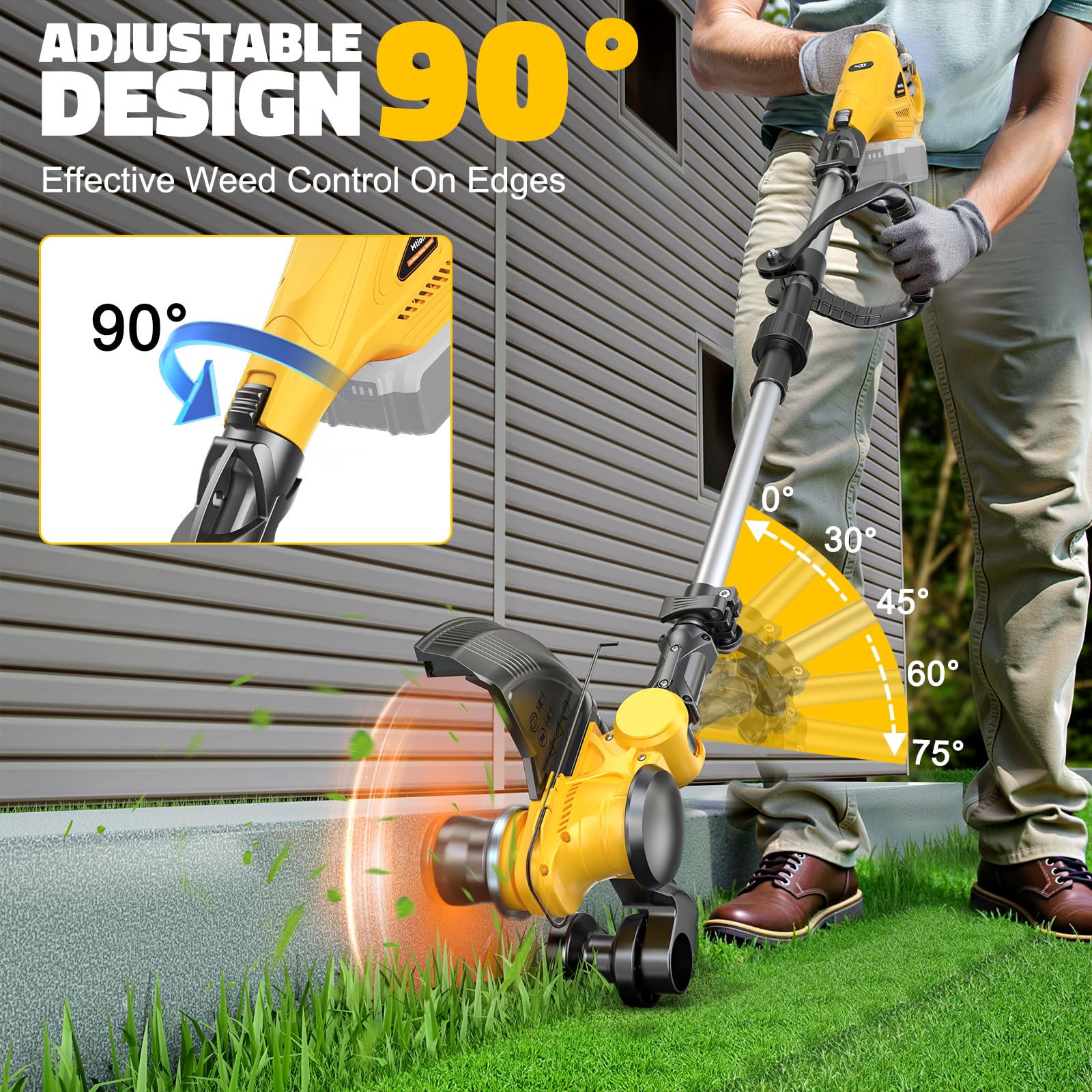 MtiolHig Cordless String Trimmer 8500RPM brushless motor
