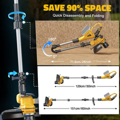 MtiolHig Cordless String Trimmer adjustable handle