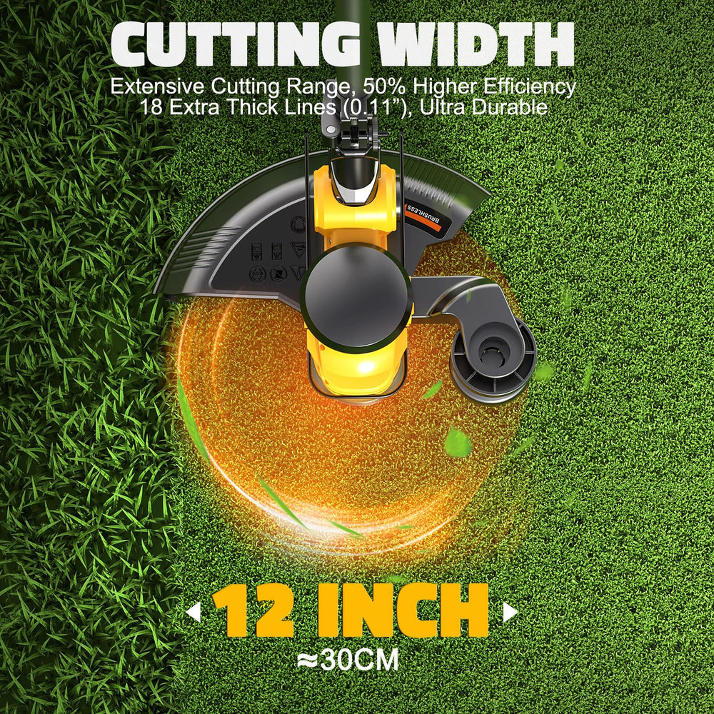 MtiolHig Cordless String Trimmer folded down for storage