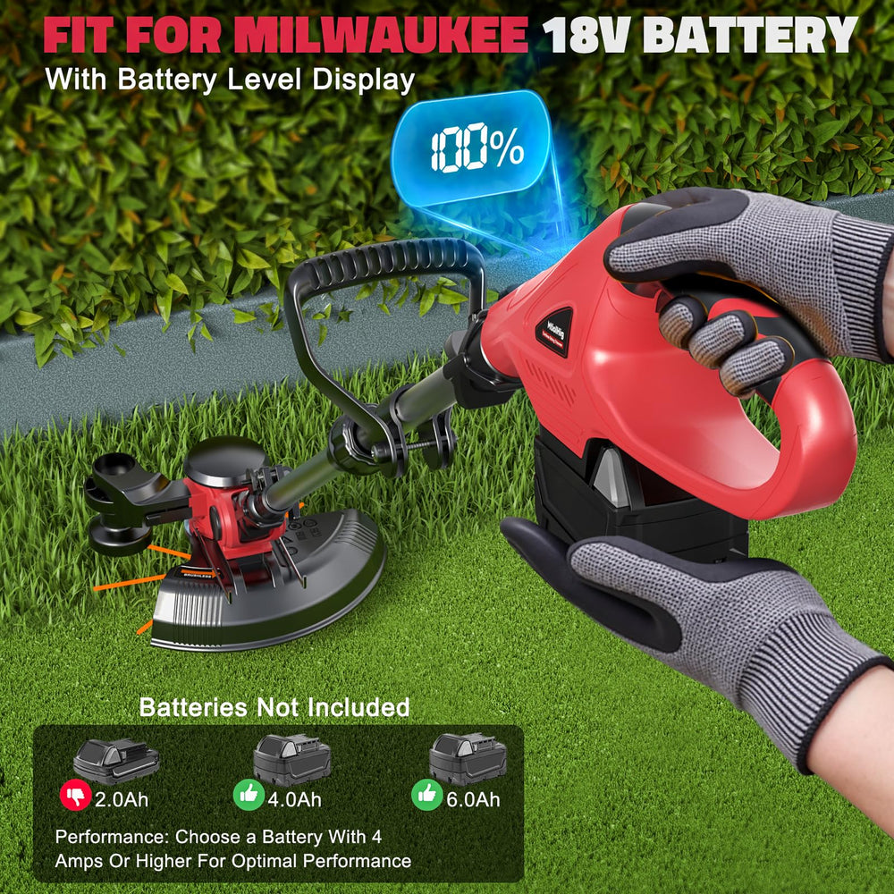 MtiolHig Cordless String Trimmer folded for storage