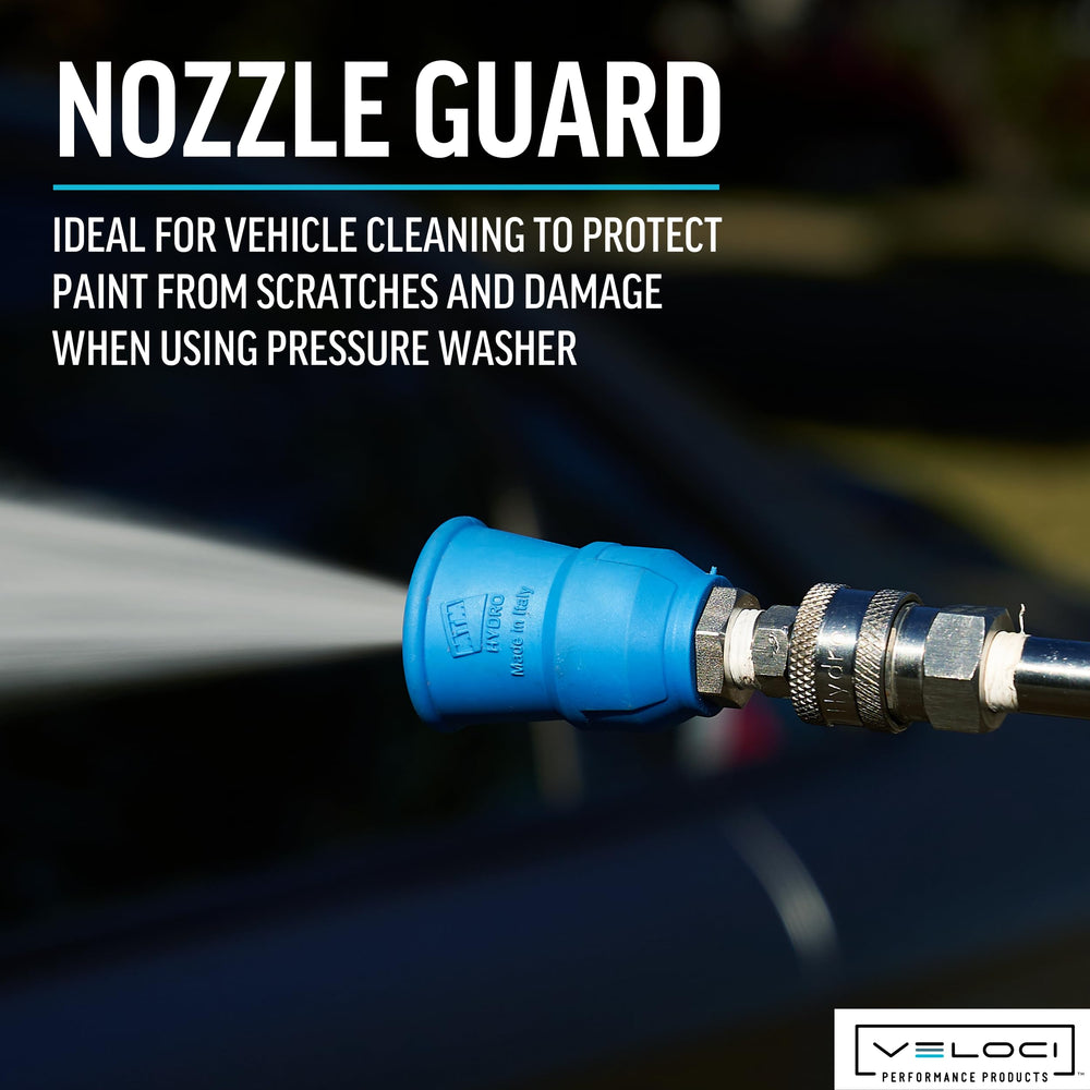 MTM Hydro Acqualine Nozzle Tip close-up on stainless steel QC plug