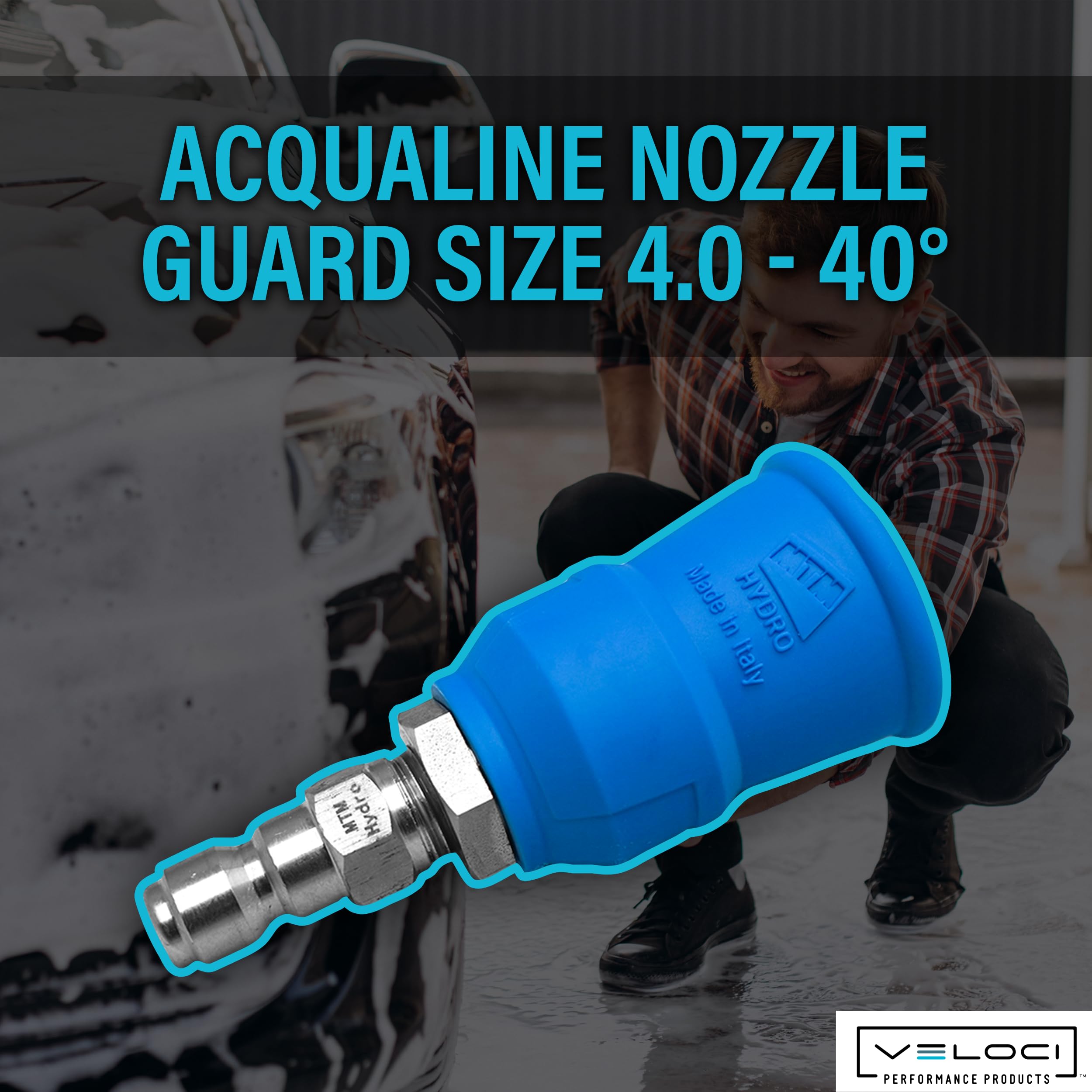MTM Hydro Acqualine Nozzle Tip side view showing stainless steel construction