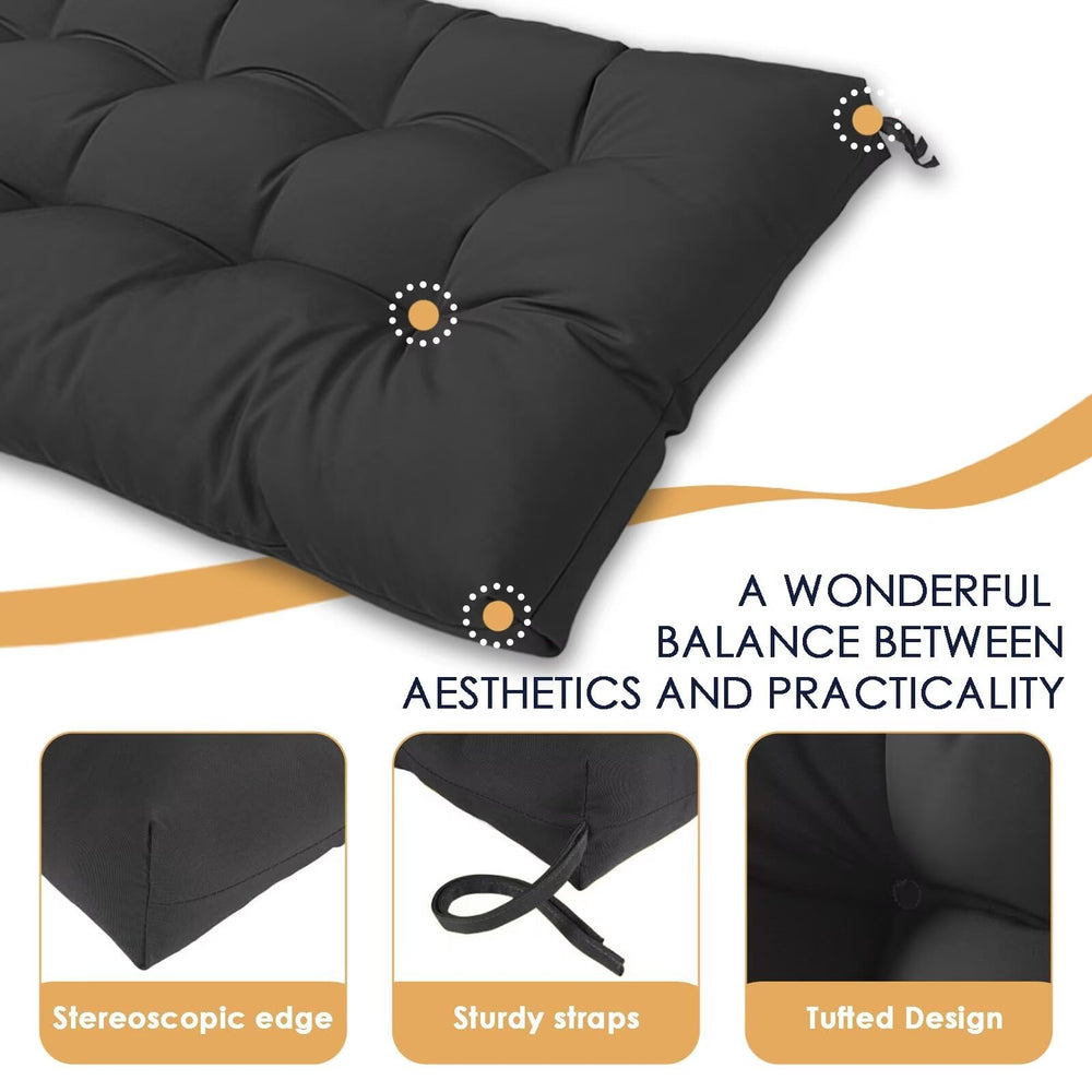MTMR Outdoor Bench Cushion close-up tufted design