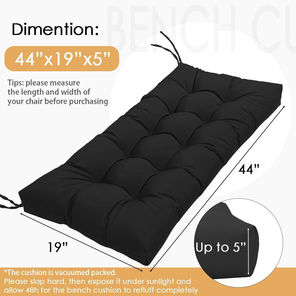 MTMR Outdoor Bench Cushion on patio furniture