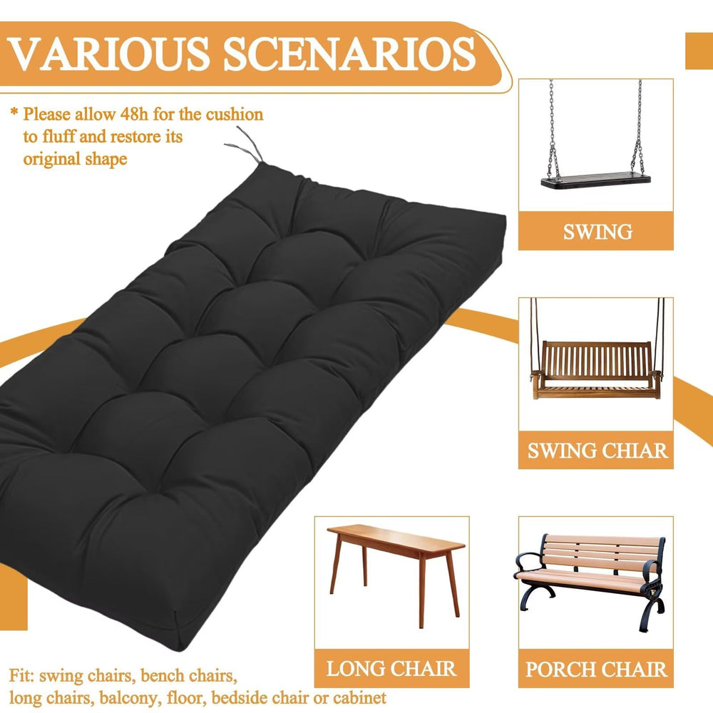 MTMR Outdoor Bench Cushion with dimensions displayed