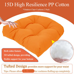 MTMR outdoor chair cushion on a wicker chair