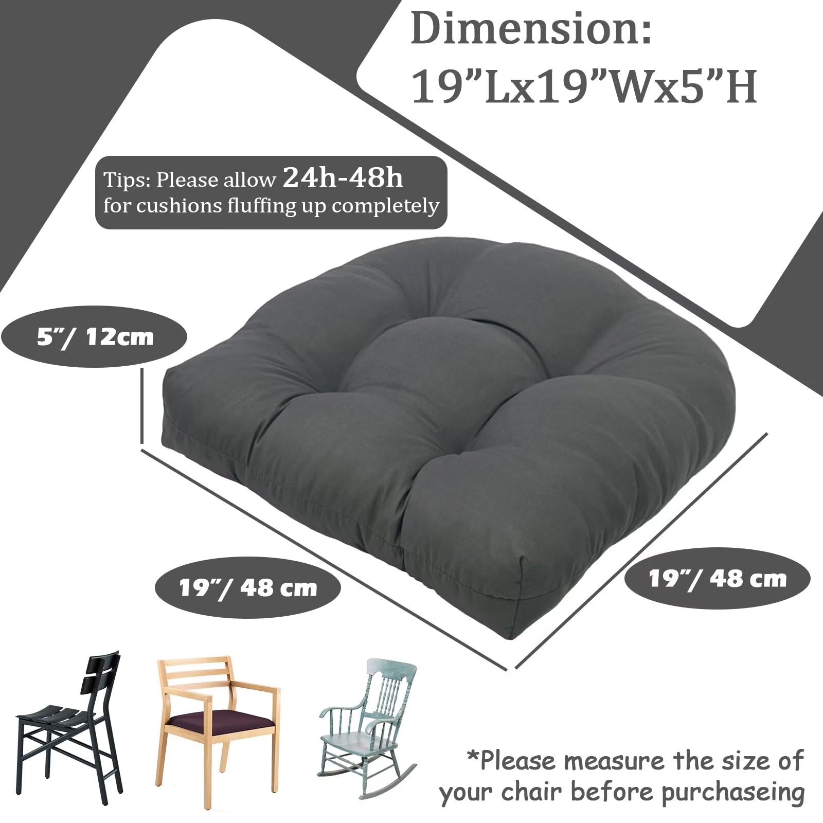 MTMR Outdoor Chair Cushion packaging showing product details