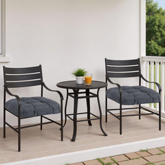MTMR Outdoor Chair Cushion side view showing tufted design