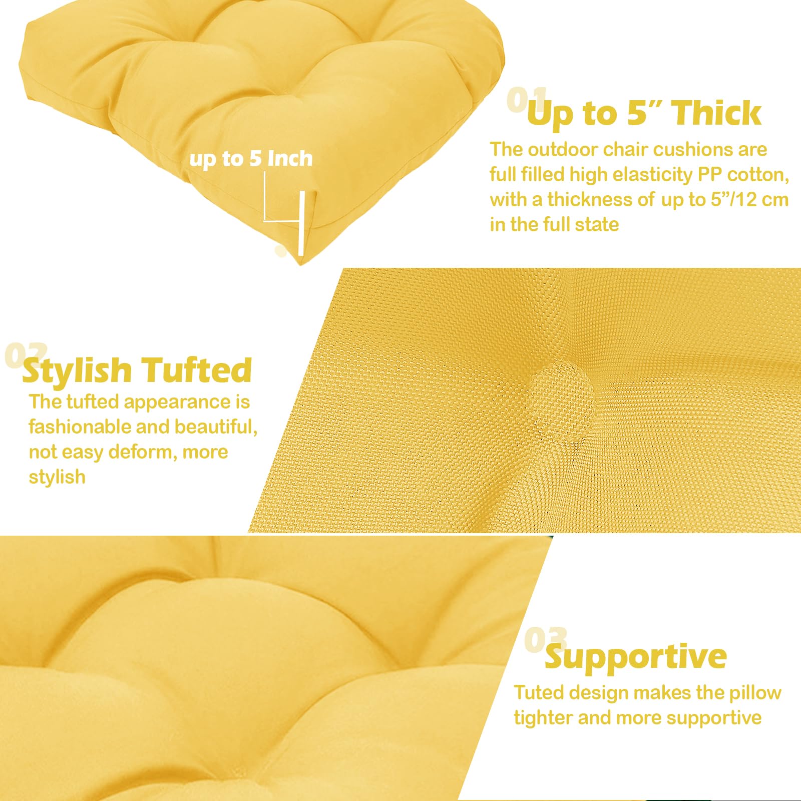 MTMR outdoor chair cushions in sunny outdoor setting