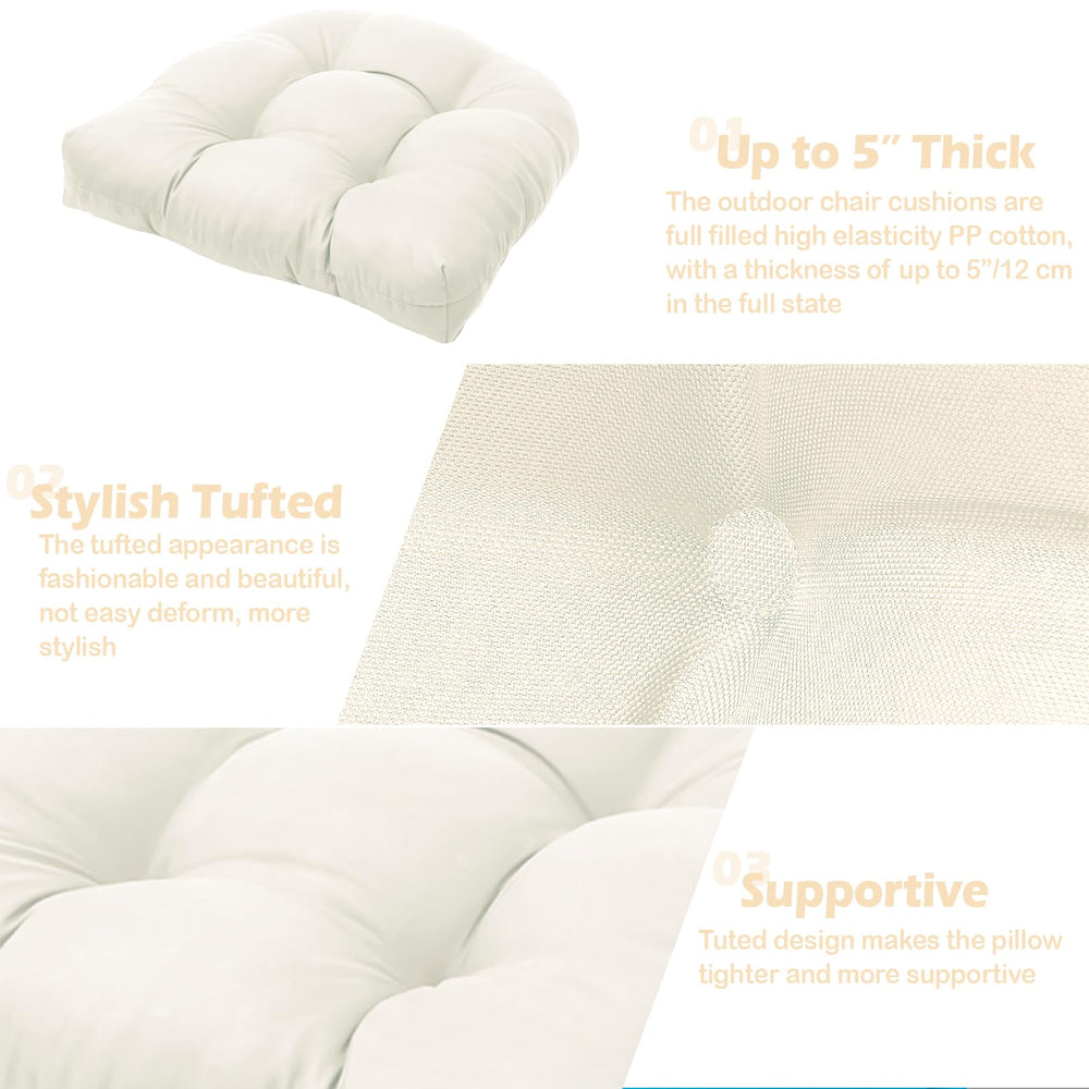 MTMR Outdoor Chair Cushions showing dimensions 19"x19"