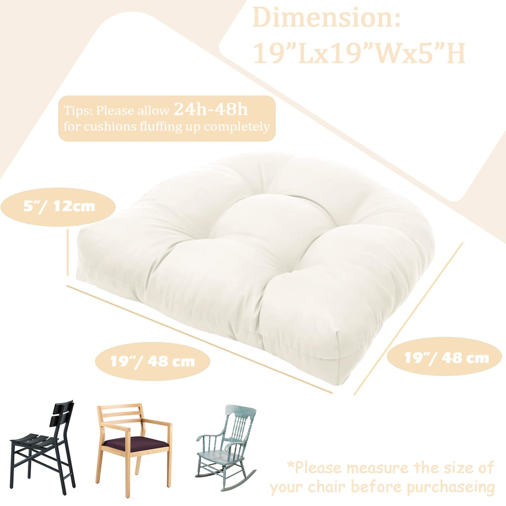 MTMR Outdoor Chair Cushions side view showing tufted design