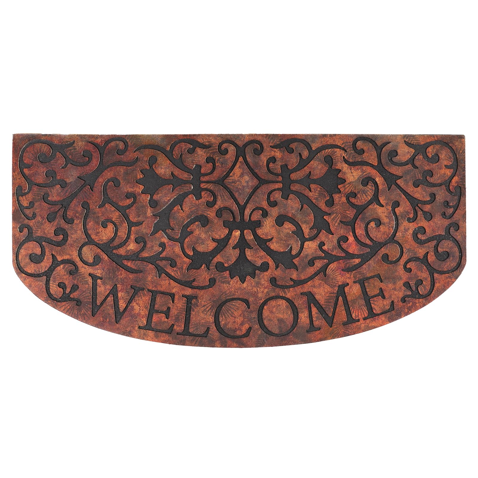MTOUOCK Heavy Duty Welcome Mat 47x22 front view with rubber backing