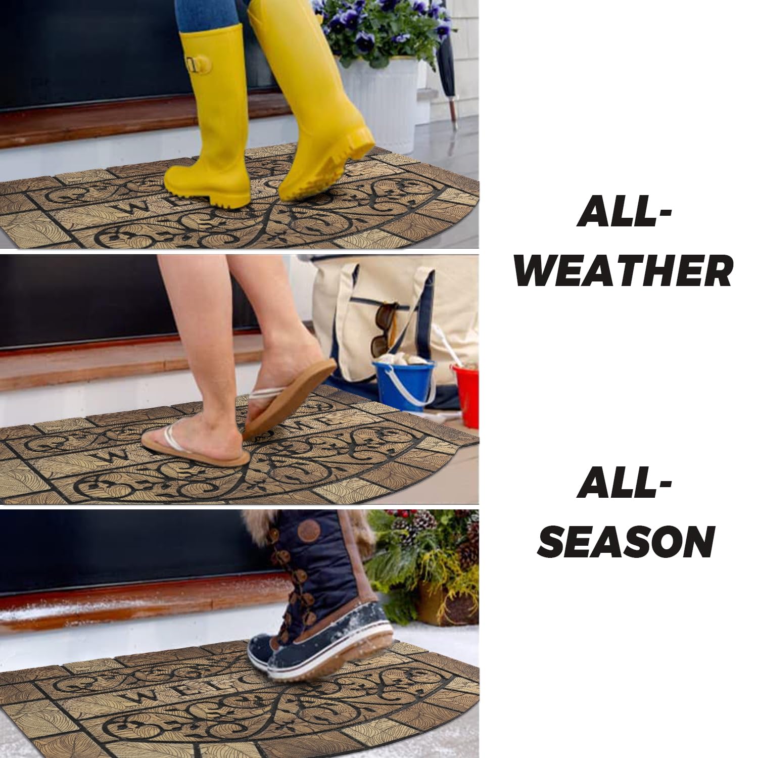 MTOUOCK rubber welcome mat maintenance