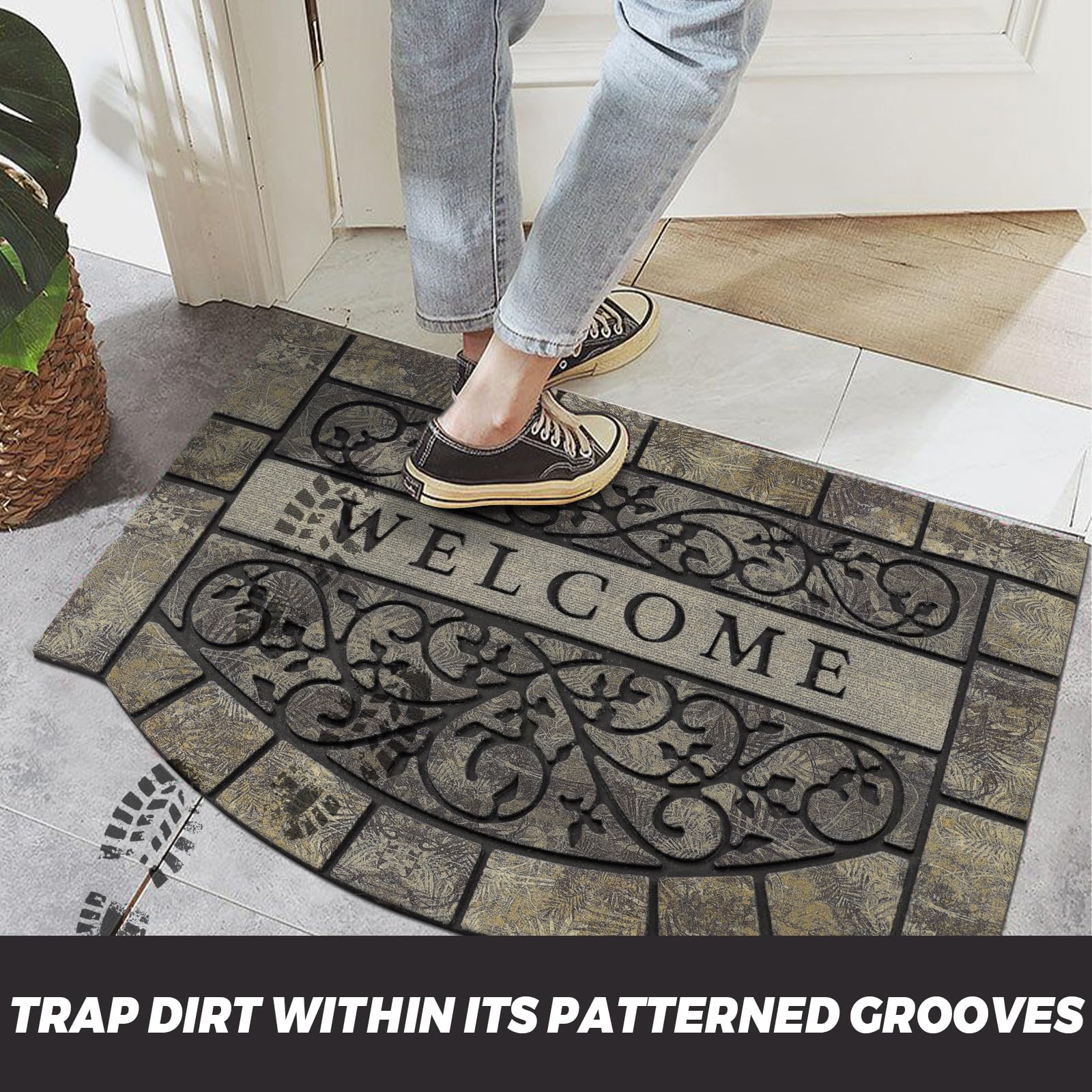MTOUOCK welcome mat in outdoor setting