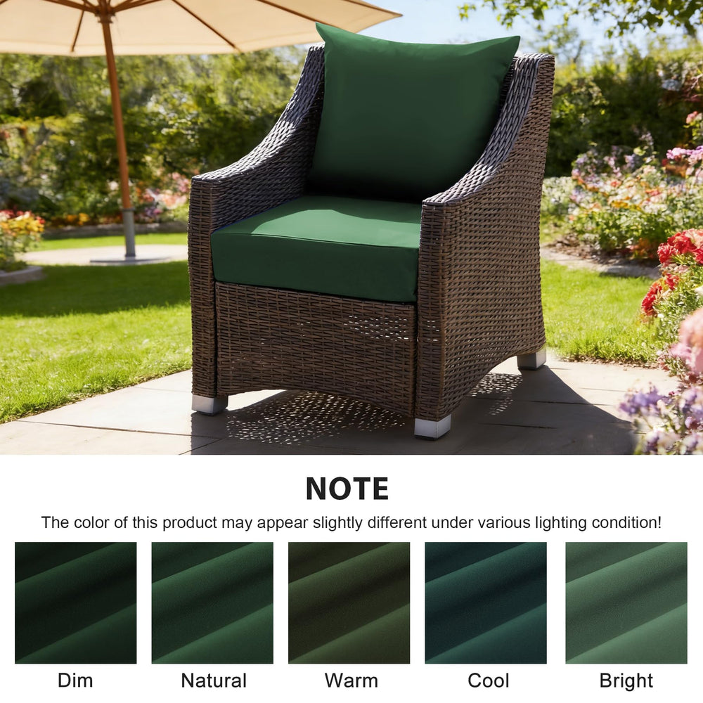 MuaMelop cushion set displayed in a garden setting