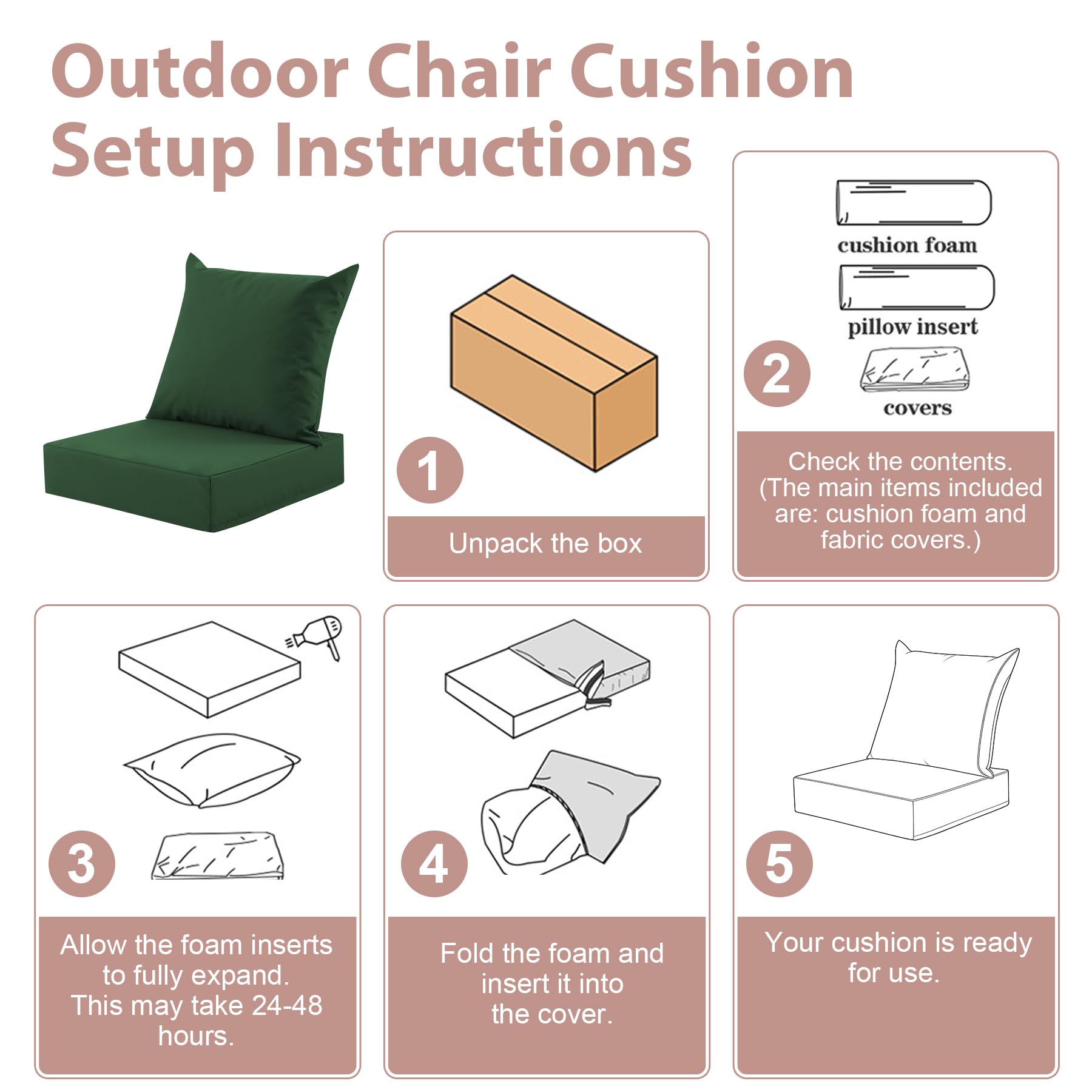 MuaMelop Outdoor cushions showcasing fade-resistant material