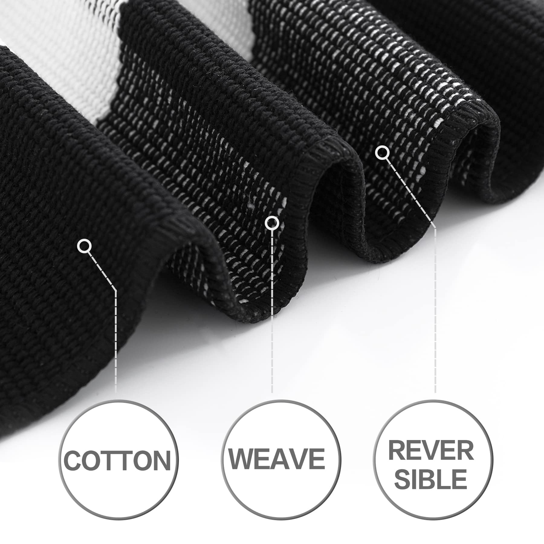 MUBIN Cotton Buffalo Plaid Rug during machine wash