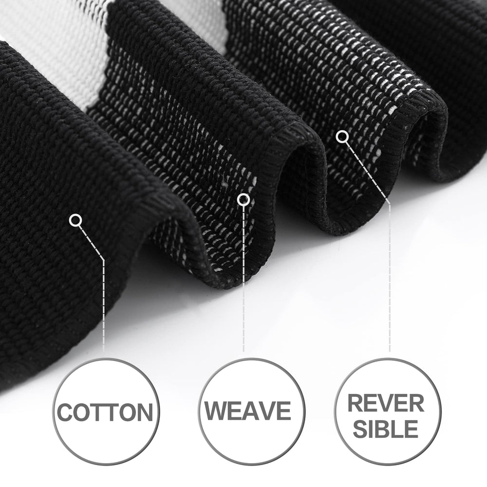 MUBIN Cotton Buffalo Plaid Rug during machine wash