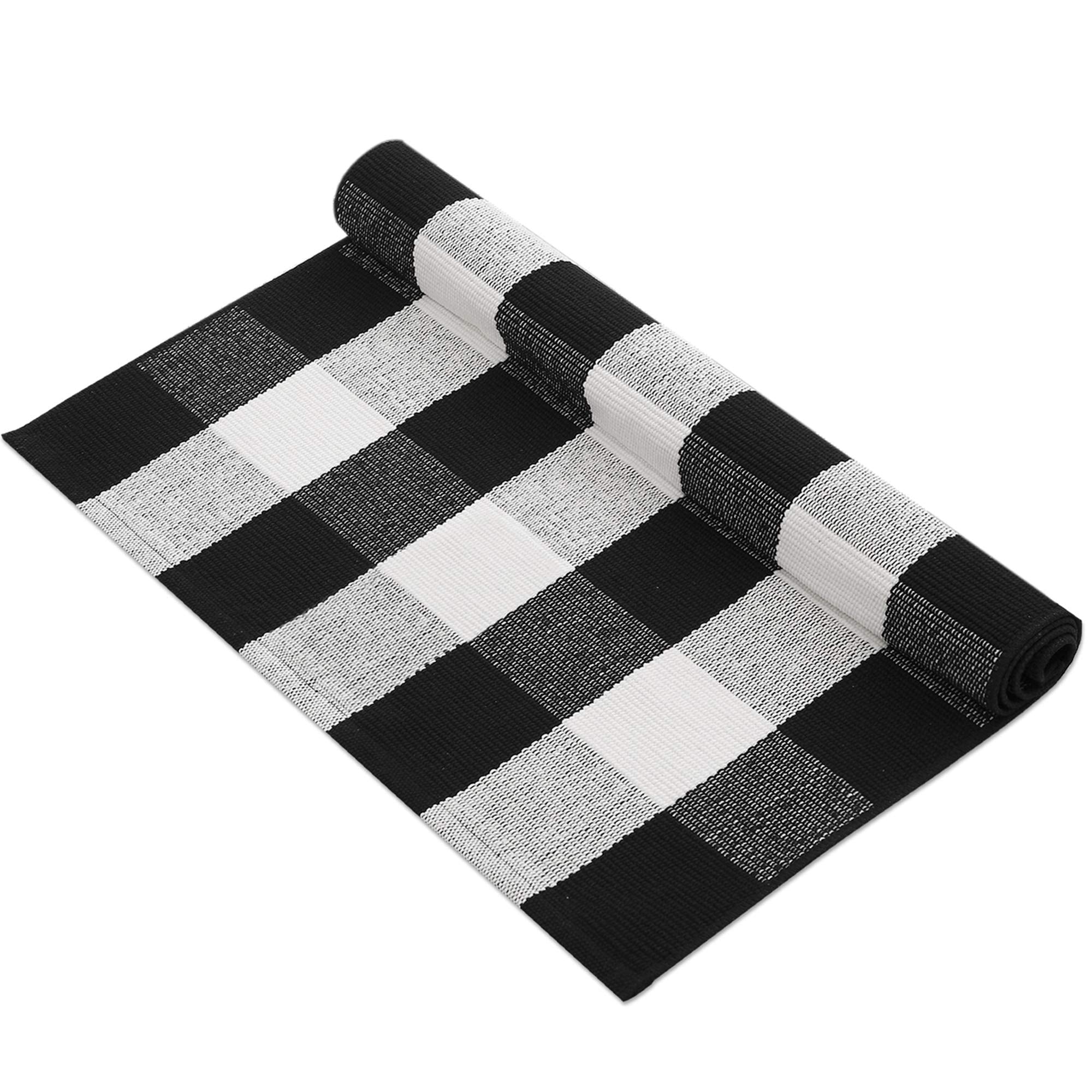 MUBIN Cotton Buffalo Plaid Rug packaging details